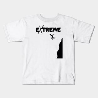 Cliff jumping extreme Kids T-Shirt